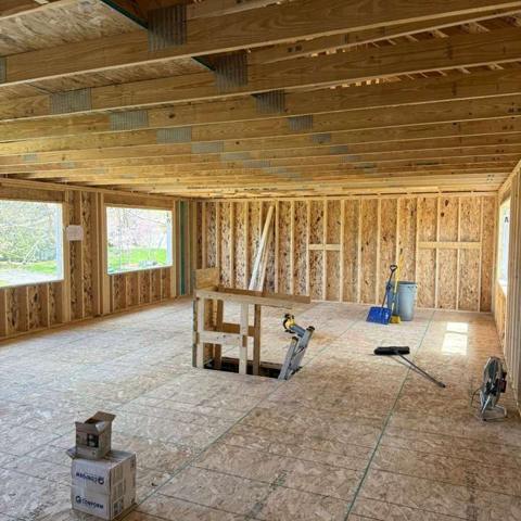 Interior framing and open room
