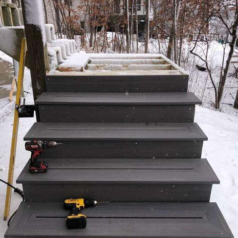 Outdoor stair construction