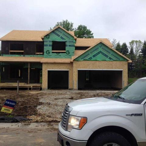 Two-story house exterior construction