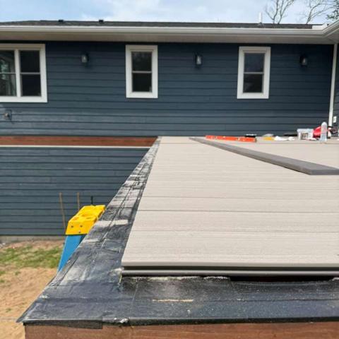 Deck surface and railing detail