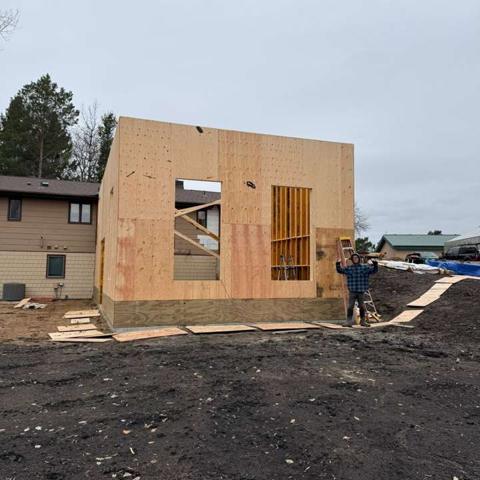 Two-story wall framing
